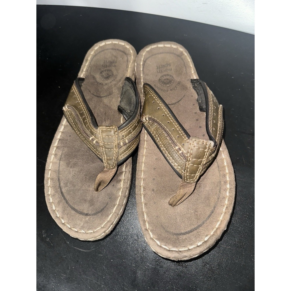 Earth Spirit Mens Cushioned Leather Sandals Size 9